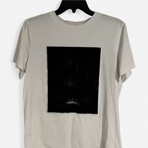 Peacebird T-shirt Black Mesh with Rabbit Image, 100% Cotton, Size Large, EUC